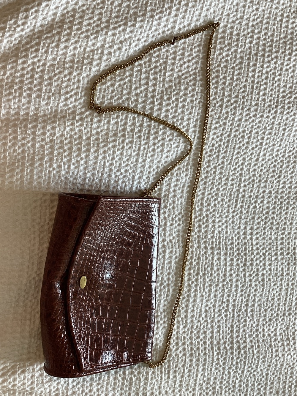 Brown‎ Croc Shoulder Bag